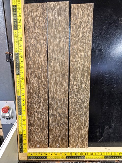 Black Palm Bass Guitar Fingerboard Blank