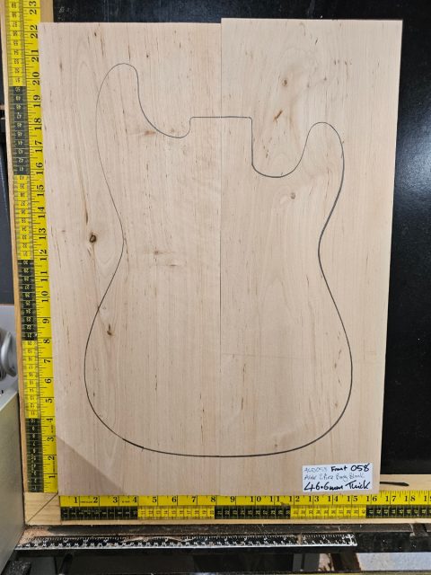 Alder 2 Piece Guitar and Bass Body Blank Set