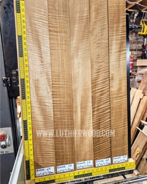 4A Roasted Flame Maple Neck Blank 001