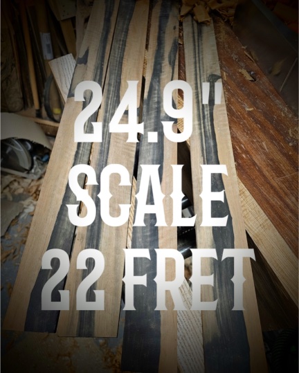24.9" Scale Length 22 Fret Fret slotting Service