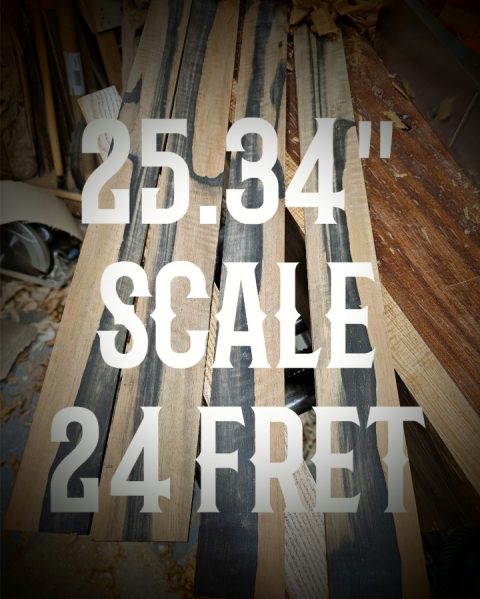 25.34" Scale Length 24 Fret Fret slotting Service