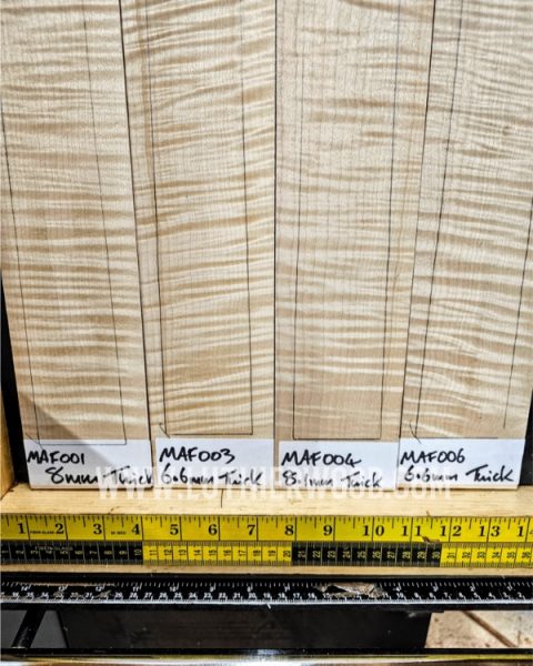 Flame Maple Guitar Fingerboard Blanks