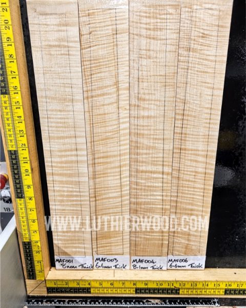 Flame Maple Guitar Fingerboard Blanks