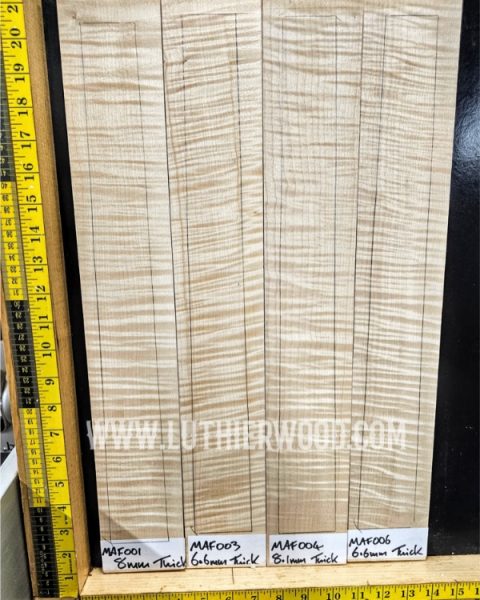 Flame Maple Guitar Fingerboard Blanks