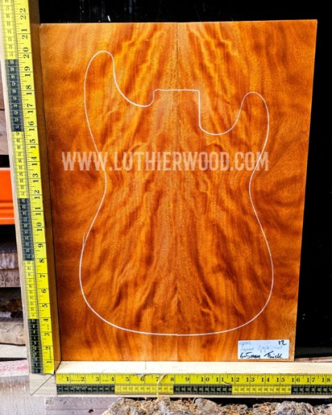 Figured Opepe Guitar Top Set