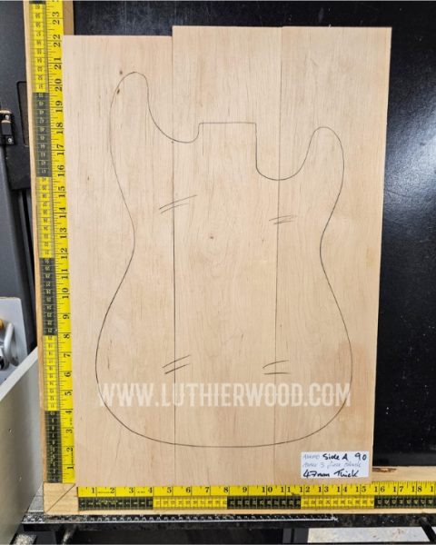 Alder 3 Piece Guitar & Bass Body Blank Set