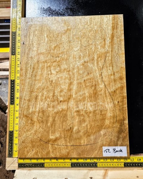 Black Limba Guitar Body Blank Set