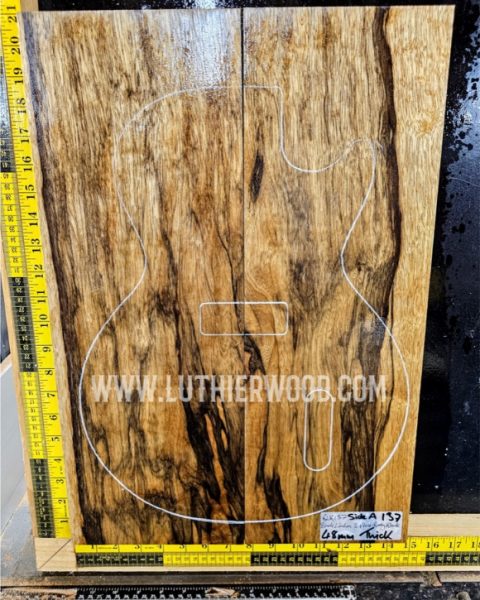 Black Limba Two Piece Guitar Body Blank Luthier Wood