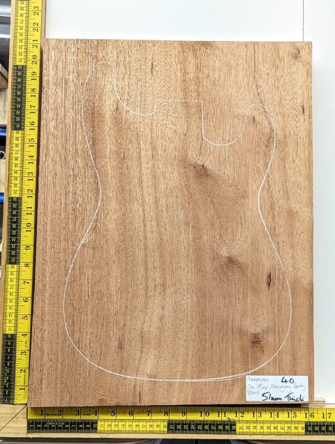 Prime Grade Mahogany One Piece Body Blank