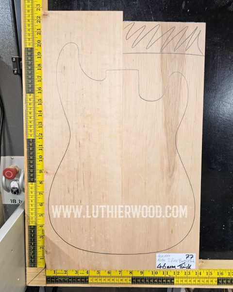 Alder Two-Piece Guitar and Bass Body Blank Set