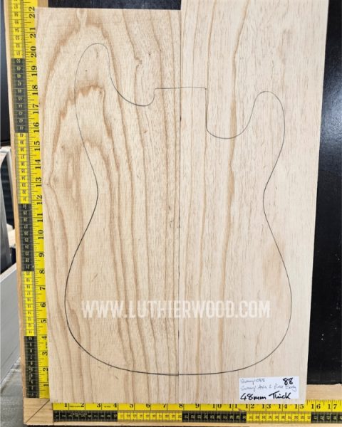 Swamp Ash Two Piece Guitar Body Blank Set