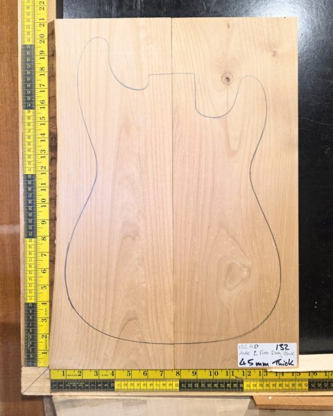 American Red Alder Electric Guitar Two Piece Body Blank