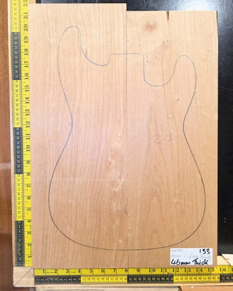 American Red Alder Electric Guitar Two Piece Body Blank
