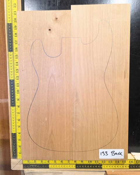 American Red Alder Electric Guitar Two Piece Body Blank
