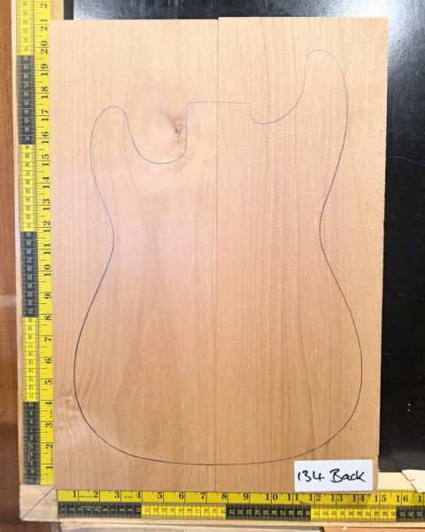 American Red Alder Electric Guitar Two Piece Body Blank