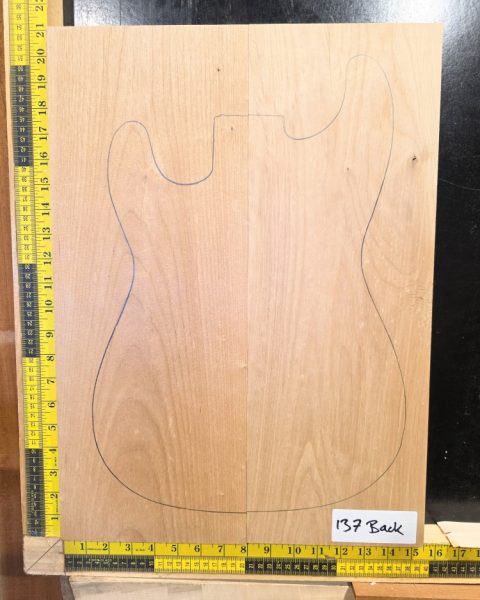 American Red Alder Electric Guitar Two Piece Body Blank