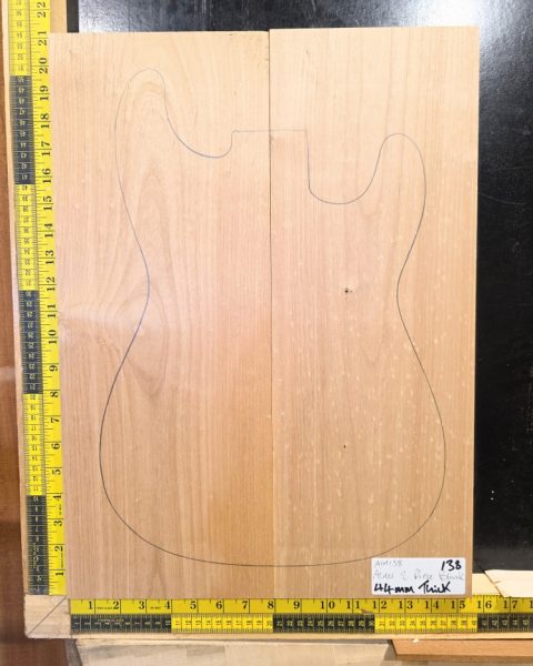 American Red Alder Electric Guitar Two Piece Body Blank