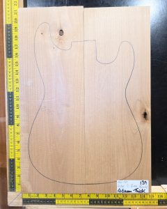 American Red Alder Electric Guitar Two Piece Body Blank