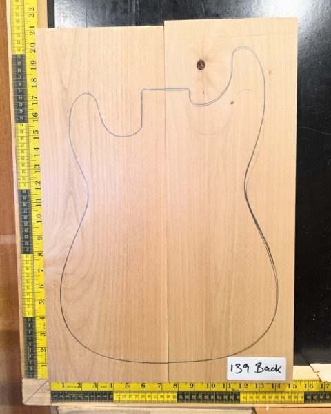 American Red Alder Electric Guitar Two Piece Body Blank