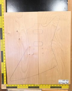 American Red Alder Explorer Sized Guitar Making Body Blank Set