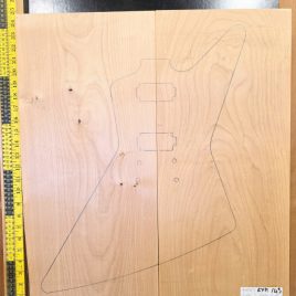 American Red Alder Explorer Sized Guitar Making Body Blank Set