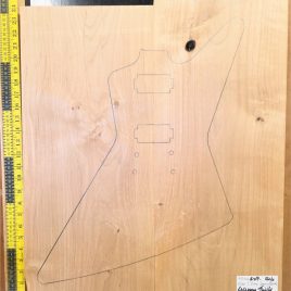 American Red Alder Explorer Sized Guitar Making Body Blank Set