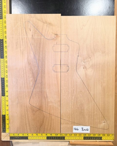 American Red Alder Explorer Sized Guitar Making Body Blank Set