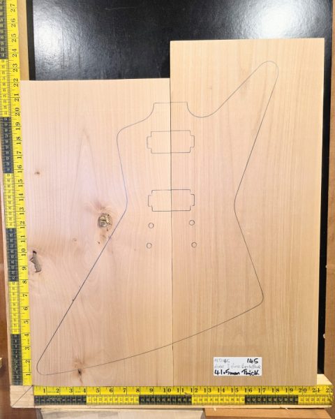 American Red Alder Explorer Sized Guitar Making Body Blank Set