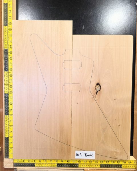 American Red Alder Explorer Sized Guitar Making Body Blank Set